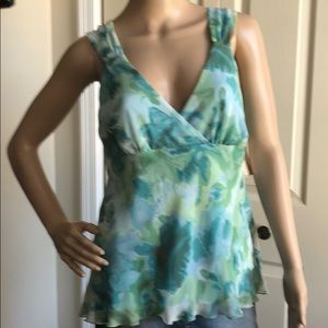 Soft Green Top with Ruffle Bottom